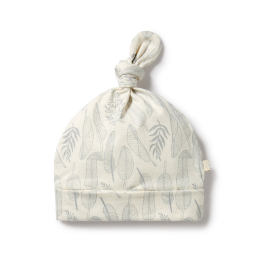 Organic knotted hat - New leaf