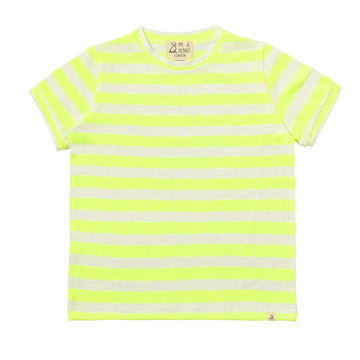 Camber Striped Tee - Neon/White Stripe