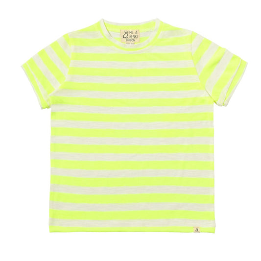 Camber Striped Tee - Neon/White Stripe