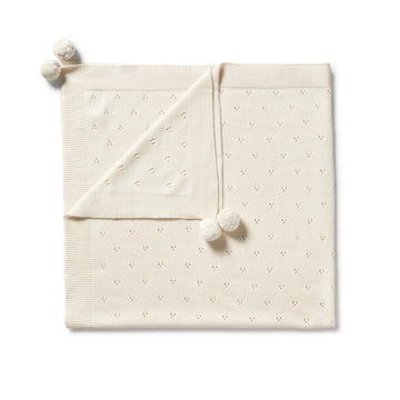 Ecru knit pointelle
