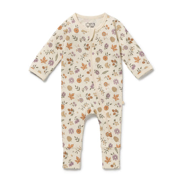 Organic Zipsuit - Maple Glow