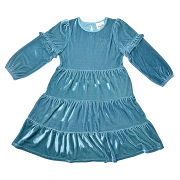 Eliana Dress - Teal velvet