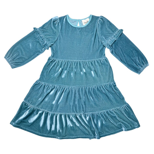 Eliana Dress - Teal velvet