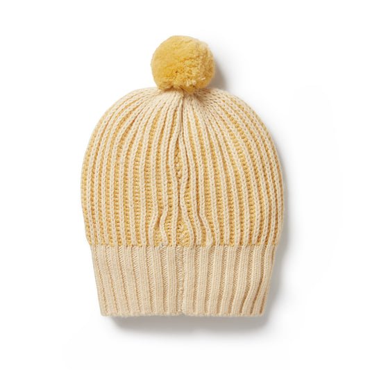 dijon knit ribbed hat