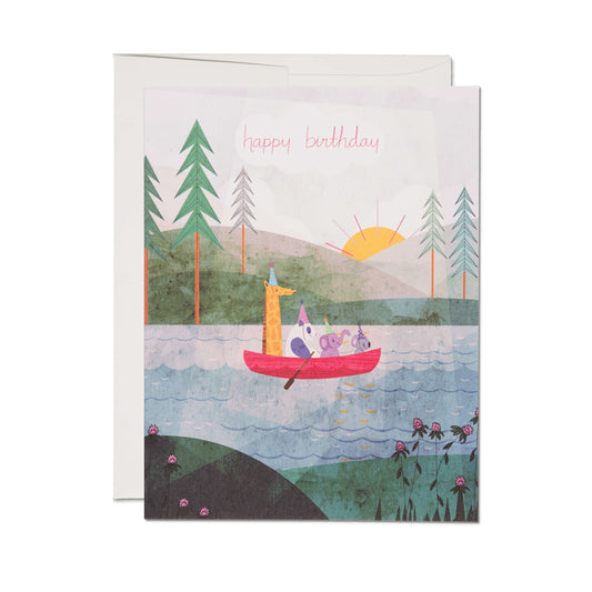 Four Canoe - Birthday card