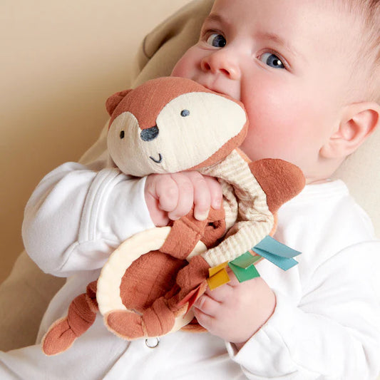 Bitzy Crinkle Sensory Toy with Teether - Fox