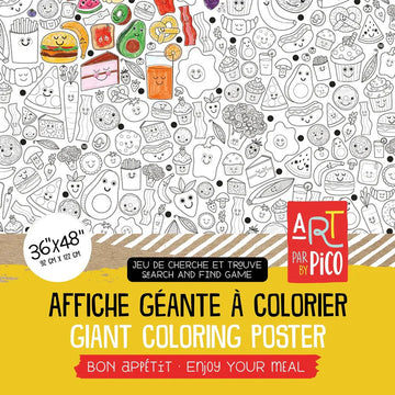 giant colouring poster - enjoy your meal