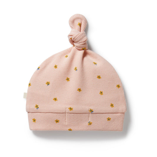 Organic Waffle Knotted Hat - Little Fleur