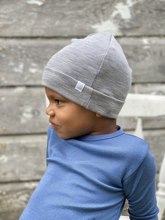 Merino Beanie - Heather Grey