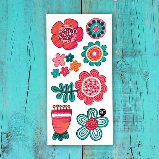 temporary tattoos - flowers