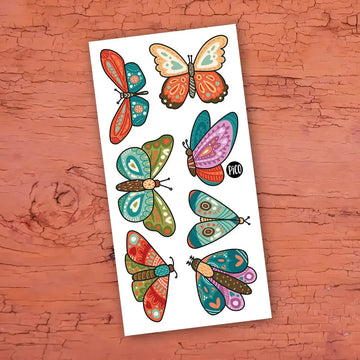 Temporary Tattos - Colourful Butterflies