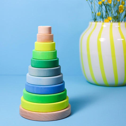 conical tower - neon green