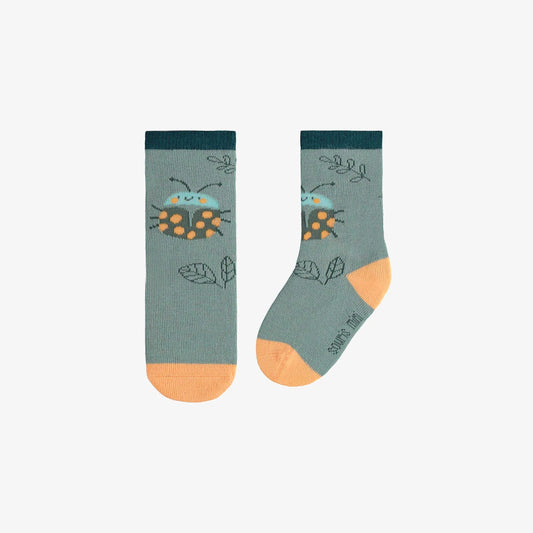 Green insect socks