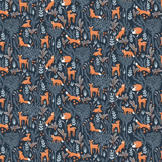 knotted hat - deer and foxes