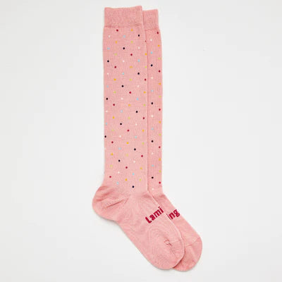 merino wool knee high socks - hundreds & thousands