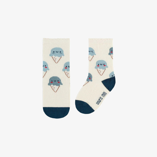 blue ice cream socks