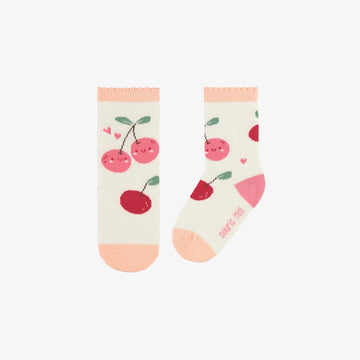 pink cherry socks