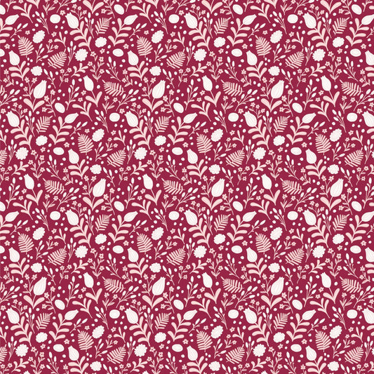 blanket - ferns and flowers