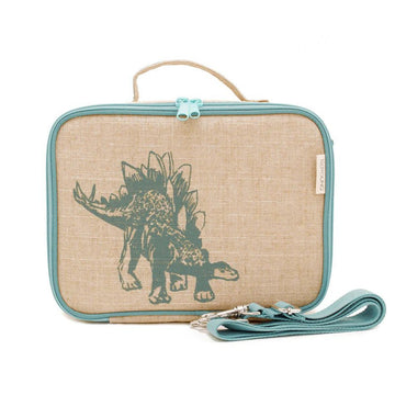 lunch box - green stegosaurus