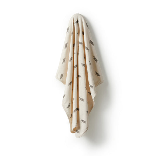 organic blanket - tiny turtle