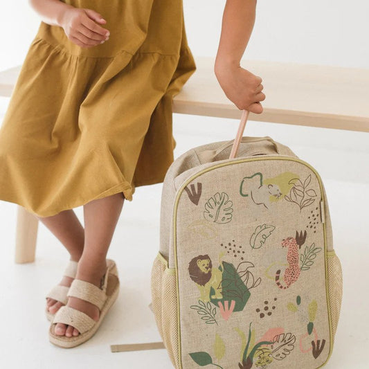 grade school backpack - jungle cats