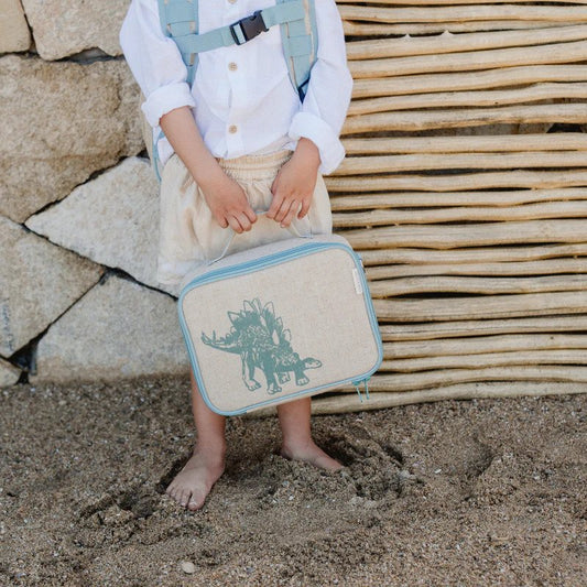 lunch box - green stegosaurus